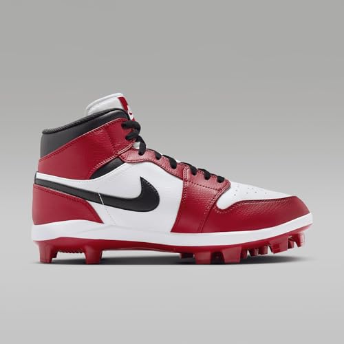 Jordan 1 Retro MCS Men's Baseball Cleats (AV5354-611, Shown: Gym Red/White/Black) Size 14
