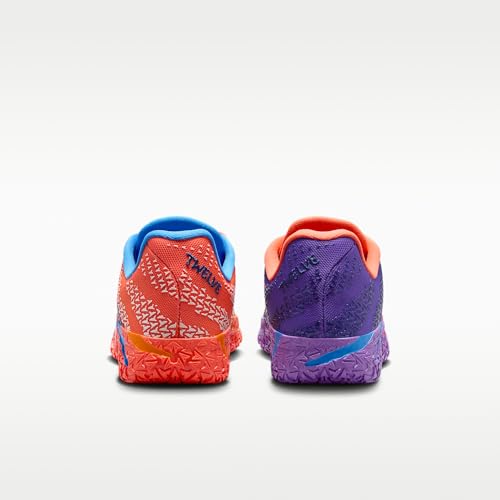 Nike Ja 3 Big Kids' Basketball Shoes (Blue Crystal/Turf Orange/Midnight Navy/Metallic Silver) Size 3.5