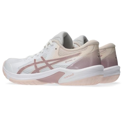 ASICS Women's Beyond FlyteFoam Volleyball Shoes, 8, White/MORGANITE