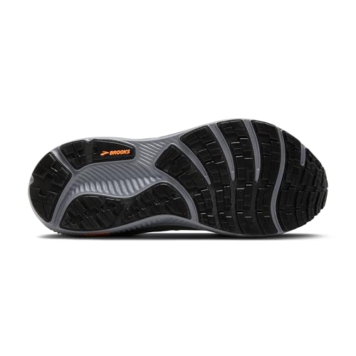 Brooks Men’s Ghost 17 GTX Waterproof Supportive Running & Walking Shoe - Smoke/Primer Grey/Orange - 8 Medium