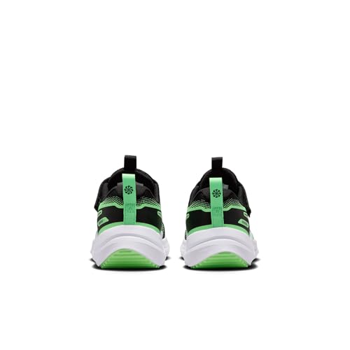 Nike Little Kids' Cosmic Runner Shoes, Black/Cool Grey-Illusion Green, 2.5Y