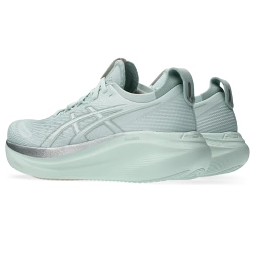 ASICS Women's Gel-Nimbus 27 Running Shoes, 11, Pure Aqua/White