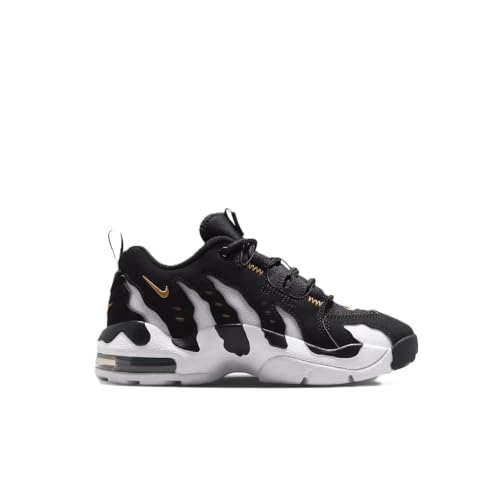 Nike Air DT Max '96 Low Big Kids' Shoes (Black/White/Metallic Gold) Size 6