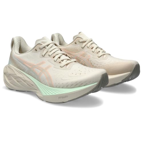 ASICS Women's NOVABLAST 4 Running Shoes, 9, Oatmeal/Moonrock