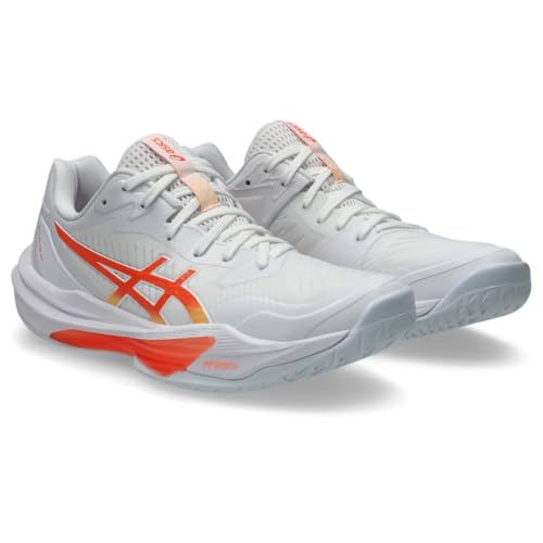 ASICS Women's Sky Elite FlyteFoam 3 Volleyball Shoes, 9, White/Vivid Coral