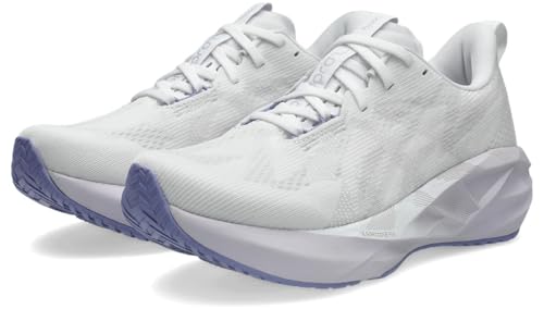 ASICS Women's Novablast 5 Sneaker, White Lilac Hint, 9 US