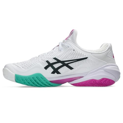 ASICS Men's Court FlyteFoam 3 Tennis Shoes, 15, White/Digital Sakura