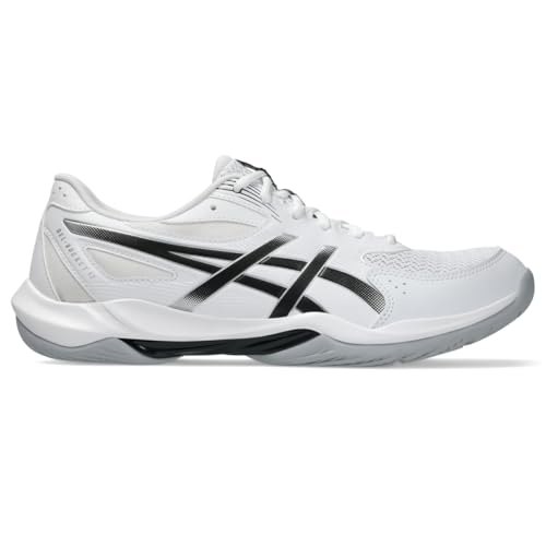 ASICS Men's Gel-Rocket 12 Volleyball Shoes, 10.5, White/Black