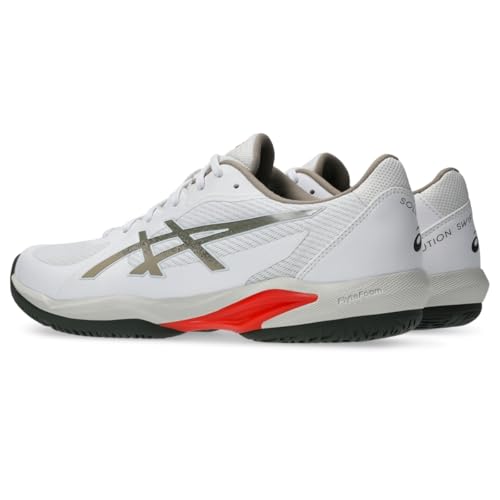 ASICS Men's Solution Swift FF 2 Tennis Shoes, 9.5, White/Vintage Khaki