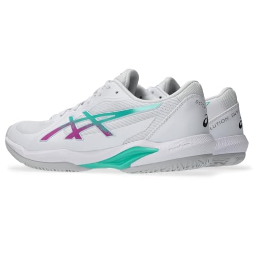 ASICS Men's Solution Swift FlyteFoam 2 Tennis Shoes, 11, White/Digital Sakura