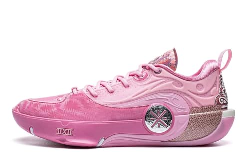 LI-NING Way of Wade 12 Men's Basketball Shoes Anti-Slip Professional Shock Absorption Sports Sneakers Bubble Pink/Power Pink US 12