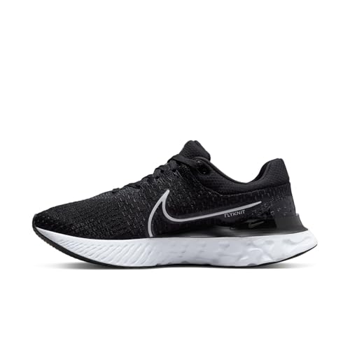 Nike Men's React Infinity Run Flyknit 3Sneaker, Black White, 10.5 US