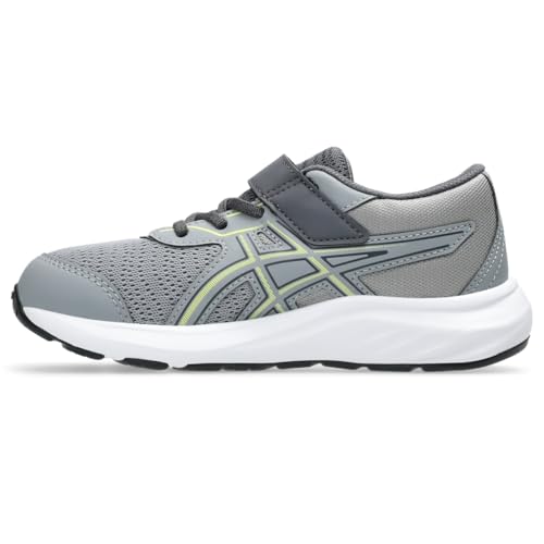 ASICS Kid's Contend 9 Pre School Running Shoe, 2, Gravel/Citron