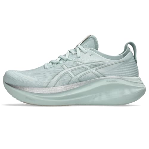 ASICS Men's Gel-Nimbus 27 Running Shoes, 11.5, Pure Aqua/White