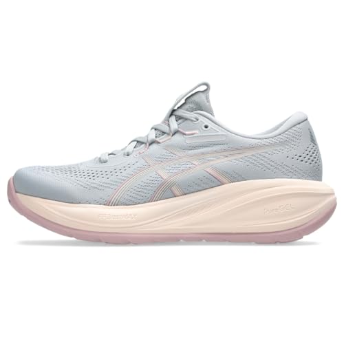 ASICS Women's Gel-Cumulus 28 Running Shoes, 7.5, Piedmont Grey/Pearl Pink