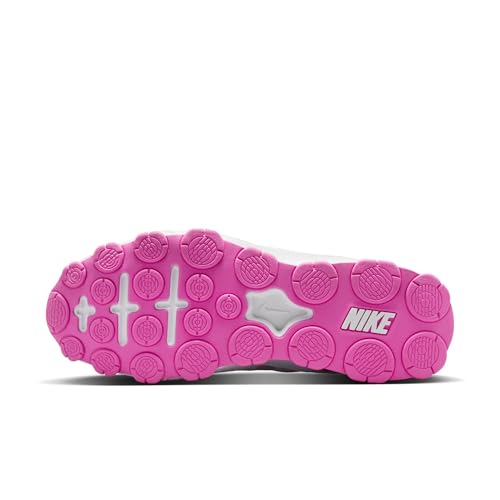 Nike Women's Reax 8 Trainer, White/Metallic Silver-Playful Pink, 8.5