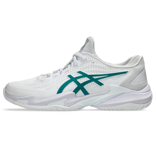 ASICS Men's Court FF 3 Tennis Shoes, 10.5, White/Pitch Green