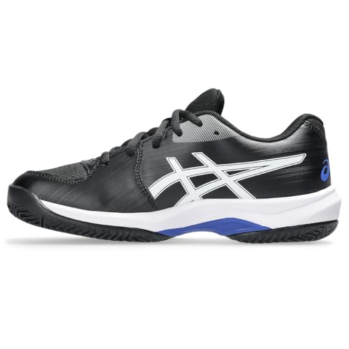 ASICS Boy's Sneaker, Black White, 6 Big Kid
