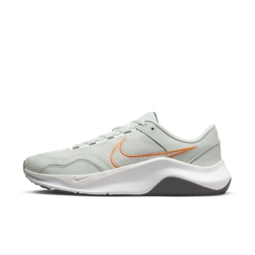 Nike Legend Essential 3 Next Nature Men's Workout Shoes (DM1120-008, Light Silver/Iron Grey/Bright Mandarin) Size 11.5