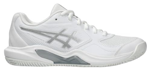 ASICS Women's Gel-Dedicate 9 ClayTennis Shoes, White Pure Silver, 6.5 US
