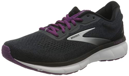 Brooks Women's Trace Neutral Running Shoe - Ebony/Black/Wood Violet - 5