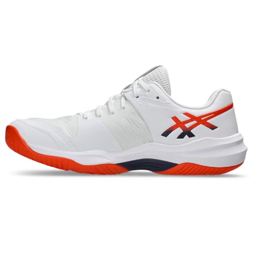 ASICS Men's SKY ELITE FF 3 Volleyball Shoe, 103 (white/nova orange), 26.5 cm 2E