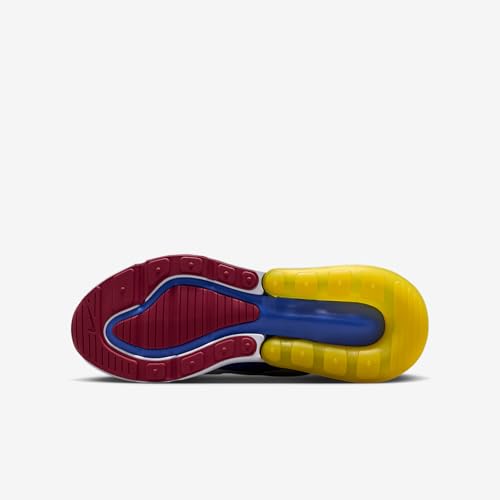 Nike Air Max 270 Big Kids' Shoes (Soft Pearl/Comet Blue/Sweet Beet/Bright Citron) Size 5.5