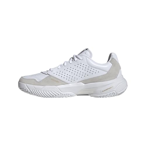 Adidas Unisex-Adult CourtJam Control 3 Premium Tennis, White/White/White, 10.5