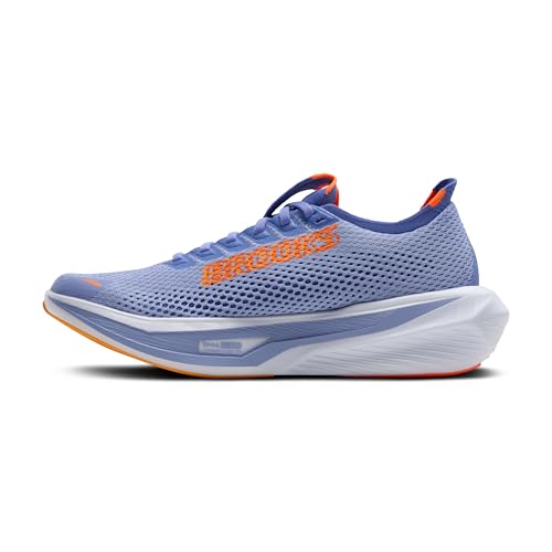 Brooks Women’s Hyperion 3 Neutral Running Shoe - Blue Heron/Orange/White - 8.5 Medium