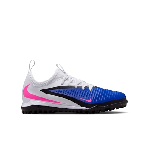 Nike Jr. Phantom 6 Low Academy Big Kids' Turf Soccer Shoes (Racer Blue/White/Pink Blast) Size 5
