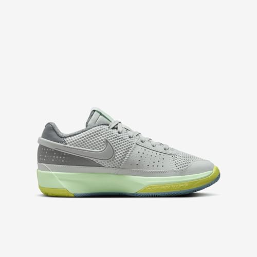 Nike Ja 1 Big Kids' Basketball Shoes (DX2294-003, Light Silver/Cyber/Cool Grey/Granite) Size 7