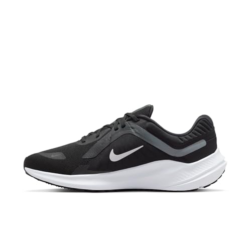 Nike Men's Quest 5 Sneaker, Black White Smoke Grey Dk Smoke Grey, 10