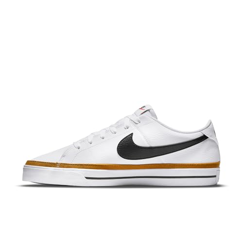 Nike Men's Court Legacy Shoes, White/Black-Desert Ochre, 13