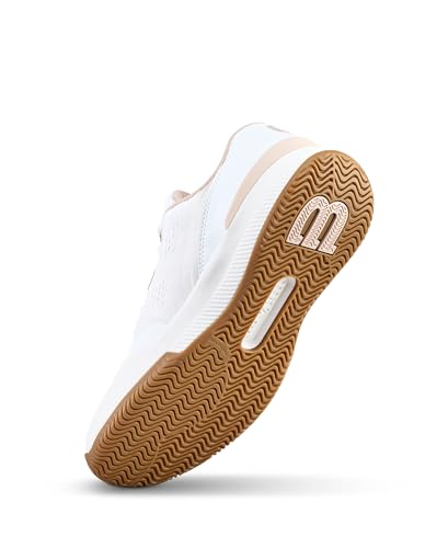 WILSON Intrigue Pro Women's Tennis Shoe - White/Cameo Rose/Gum, Size 5.5