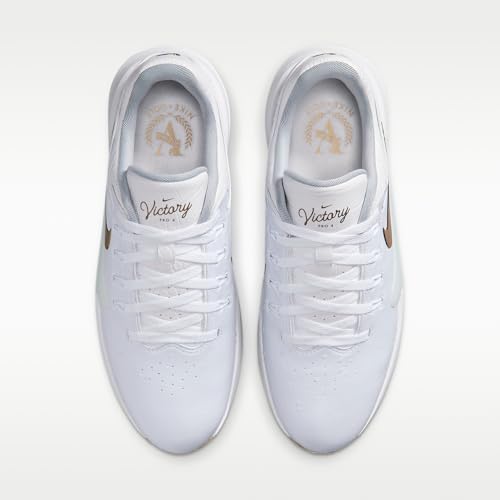 Nike Victory Pro 4 Golf Shoes (White/Metallic Gold) Size 11