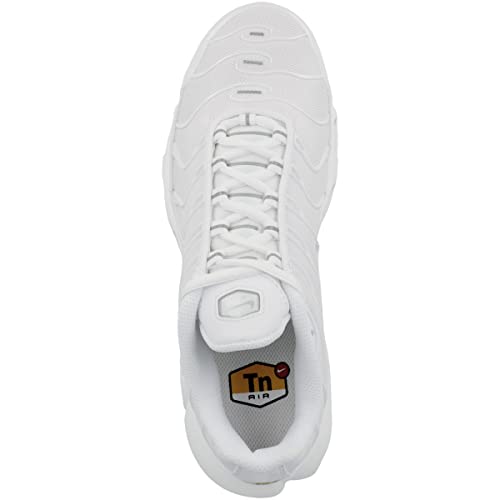 Nike Air Max Plus Womens Running Shoes, White/White-Pure Platinum, 6.5 M US