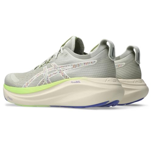 ASICS Men's Gel-Nimbus 27 Trail Running Shoes, 13, Nature Bathing/Lime Green