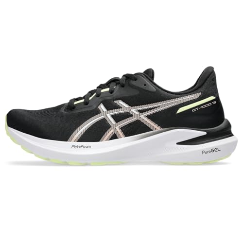 ASICS Women's GT-1000 13 Running Shoes, 8, Black/Breeze