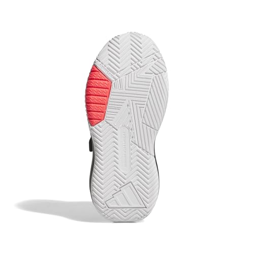 Adidas Unisex-Kids Own The Game 3.0 Mid Top Elastic Lace & Strap Basketball, Black/Lucid Red/White, 5.5