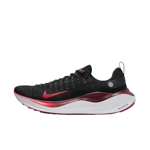 Nike InfinityRN 4 Men's Road Running Shoes (DR2665-007, Black/Team Red/White/Fire Red) Size 8.5