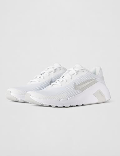 Nike Women's Flex Train Training/Workout Shoes, White/Metallic Silver-Photon Dust, 11.5