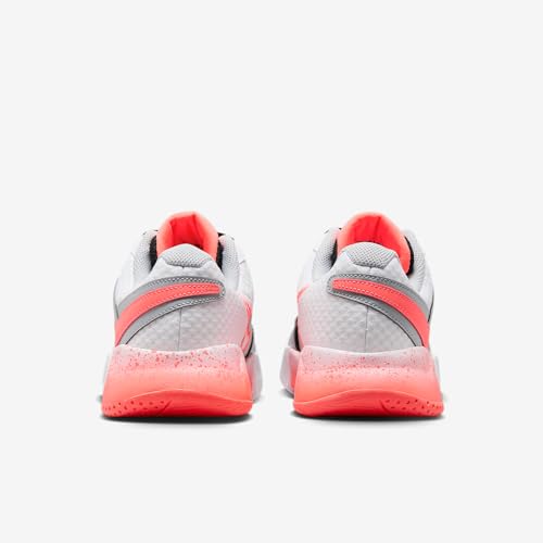 Nike NikeCourt Lite 4 Women's Tennis Shoes (White/Wolf Grey/Hot Lava) Size 8.5