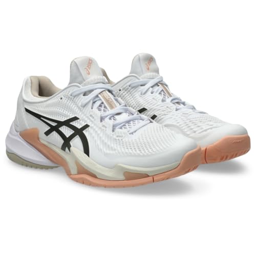 ASICS Women's Court FF 3 Tennis Shoes, 9, White/Black Coffee