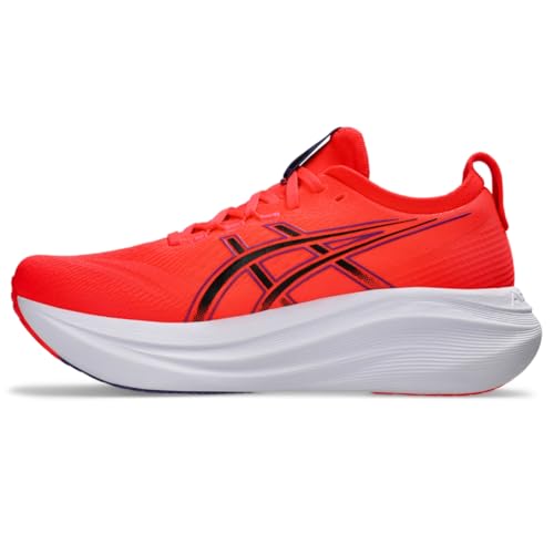 ASICS Men's Gel-Nimbus 27 Running Shoe, 10.5, Flash RED/Black