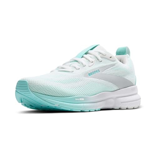 Brooks Women’s Trace 4 Neutral Running Shoe - Bright White/Limpet/Oyster - 8 Medium
