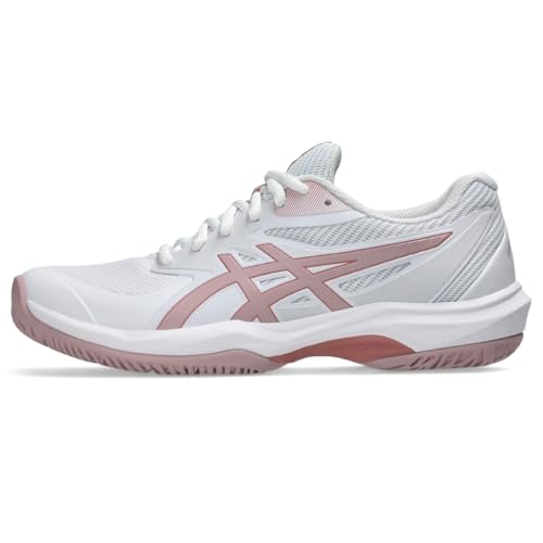ASICS Women's Game FlyteFoam Tennis, 9.5, White/MORGANITE