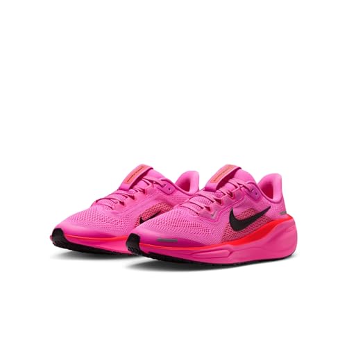 Nike, Unisex Kids, Pegasus 41 (Little Kid/Big Kid), Playful Pink/Off Noir/Hyper Pink, 7 Big Kid, Medium