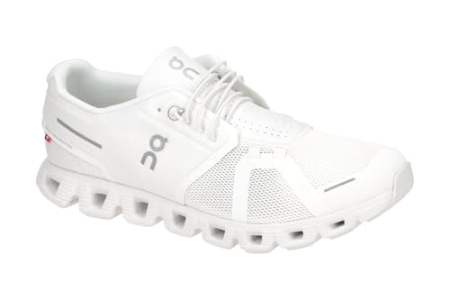 On Men's Cloud 5 Sneakers, All White, 10.5 Medium US