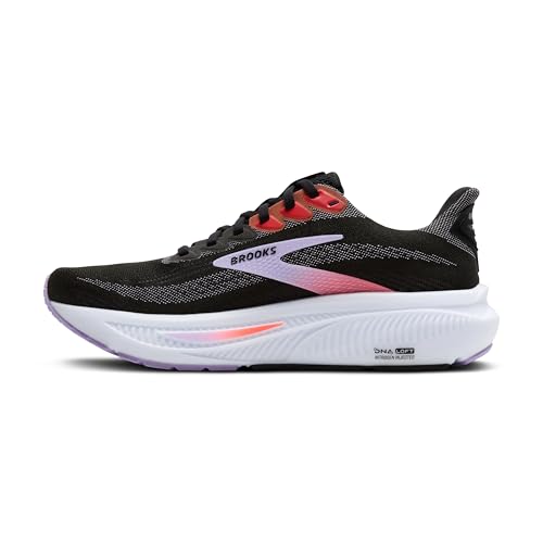Brooks Women’s Ghost 17 Neutral Running Shoe - Black/Purple/Coral - 7.5 Medium