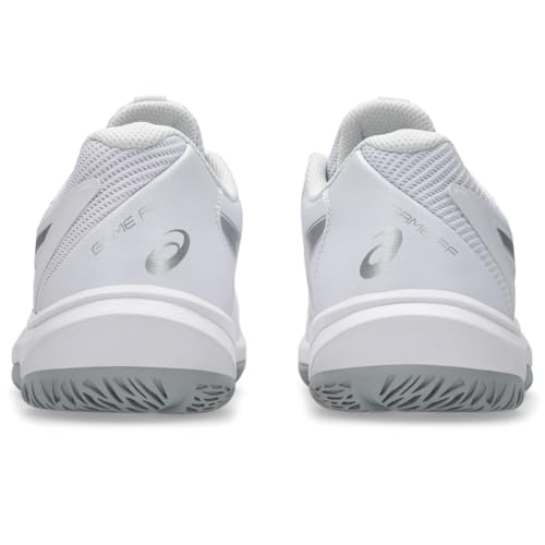 ASICS Women's Game FlyteFoam Tennis Shoes, 9.5, White/Pure Silver